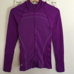 Athleta Zip Jacket Purple Long Sleeve hooded